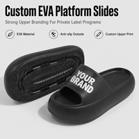 Sandalias de Plataforma EVA con Logotipo Personalizado, OEM ODM, Suela Gruesa, Punta Abierta, para Mujer, Venta al Por Mayor