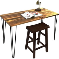 Table en fer moderne STG en forme de V, pieds en acier, mobilier industriel, table de salle à manger, table de café pour la maison, le bureau, l'hôtel