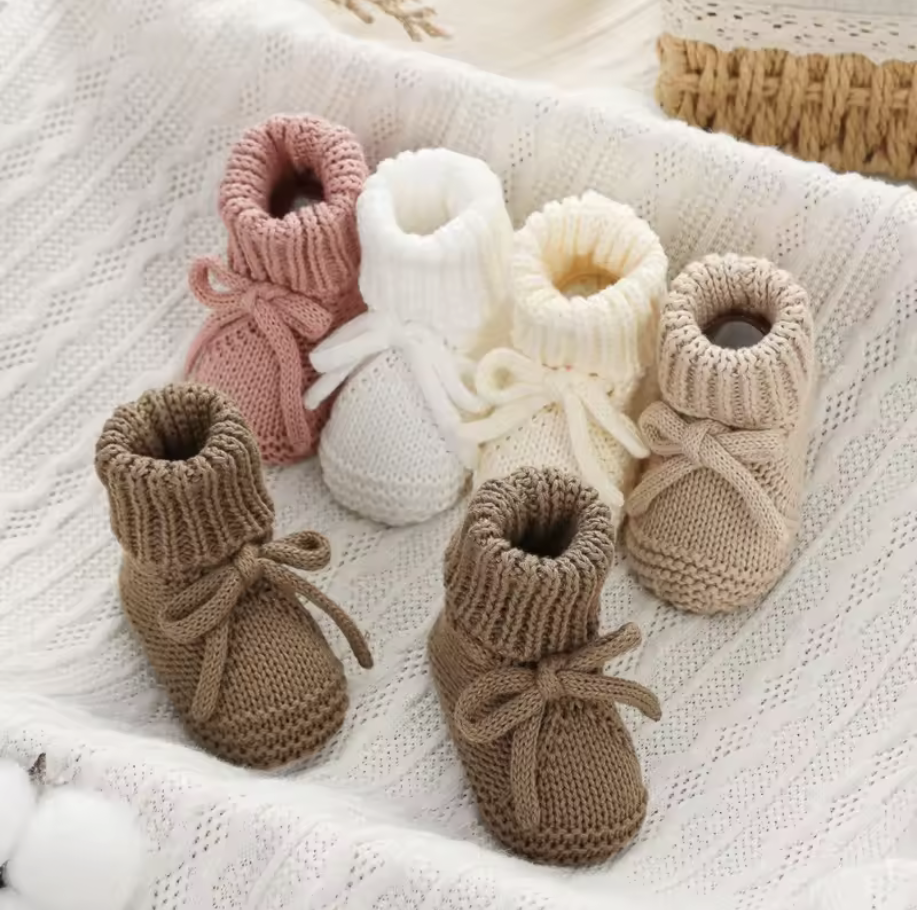 Best Selling Hand Crochet Baby Shoes Adorable Knitted Footwear