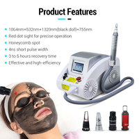 Tragbares 4-Kopf-Kohlenstoffpeeling-Gerät zur Entfernung von Mitessern, Gesichtsreinigung, Pikosekunden-Laser-Tattooentfernung EN109C