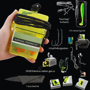 Yousya Kit de leurres de pêche de survie 19 pièces/lot 120g, étui étanche scellé, pour la randonnée et le camping en extérieur, pour brochet et carpe - Product Image 3