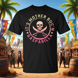 T-shirt promozionale unisex a maniche corte girocollo per adulti con teschio del Festival dei Pirati Mother Buc'n Gasparilla - Product Image 2