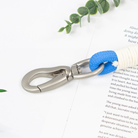 Laisse d'entraînement pour chien en nylon tressé, laisse en corde résistante pour animaux de compagnie, crochet pivotant, anti-emmêlement, durable pour la promenade et l'obéissance