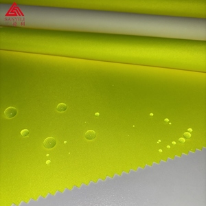 150D huỳnh quang Oxford vải 100% polyester PU sữa lớp phủ EN343-2 có thể giặt thoáng khí 3000/10000 <span class=keywords><strong>Hi</strong></span> <span class=keywords><strong>vis</strong></span> cho khả năng chịu nước - Product Image 3