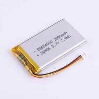 Batterie Li-ion LiPo rechargeable OEM en gros 7.4V 654060 2000mAh 3.7V, pack de batteries Li-ion polymère 3.7V 4030130 454078