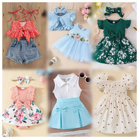 Lots en gros de vêtements pour enfants neufs, stock d'été, Ropa De Bebe, livraison aléatoire, robes pour filles
