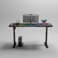 Table de jeu RGB électrique réglable en hauteur (160 cm) avec éclairage LED RGB – Échantillon gratuit DDP