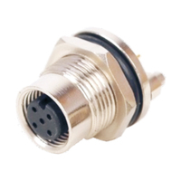 Conector Hembra USB de Montaje en Panel, M12 de 8 Pines, Inserción y Extracción Rápida, M16*1.5, Fijación Frontal, Resistente al Agua IP68, Certificado ROHS, Gran Venta