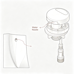 Chasseur d'eau électronique à double chasse ABS, économiseur d'eau, écologique, avec capteur et diffuseur intégré, mural, pour usage hôtelier - Product Image 5