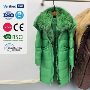 Veste <span class=keywords><strong>d</strong></span>'hiver <span class=keywords><strong>en</strong></span> <span class=keywords><strong>duvet</strong></span> <span class=keywords><strong>d</strong></span>'<span class=keywords><strong>oie</strong></span> pour femmes, col <span class=keywords><strong>en</strong></span> fourrure de renard véritable, capuche épaisse, parka chaude, long manteau matelassé - Product Image 2