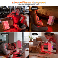 Panneau de lumière rouge de qualité professionnelle 180W 660nm 850nm, appareil LED portable, équipement de beauté de bureau, utilisation à domicile, en voyage ou au bureau