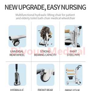 Silla de Ruedas Hidráulica para Transferencia de Pacientes con Inodoro y Silla de Baño para Personas Mayores - ¡Oferta! - Product Image 6
