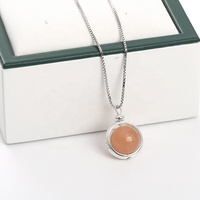 Colliers en argent 925 avec pendentif en agate multicolore et cristal de quartz, bijoux pour femmes, cadeaux d'anniversaire