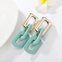 Arete Moda Verano Vibe Anting-Anting Pantai Musim Panas, Anting-Anting Kancing Manis Warna-warni Gaya Sederhana Terbaru 2022 Dilapisi Warna Permen