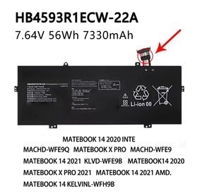 แบตเตอรี่แล็ปท็อปสำหรับ <span class=keywords><strong>HUAWEI</strong></span> <span class=keywords><strong>Matebook</strong></span> <span class=keywords><strong>X</strong></span> <span class=keywords><strong>Pro</strong></span> MagicBook MACH-W19 VLT-W60 W50 แบตเตอรี่รุ่น HB4593R1ECW ผลิตในประเทศจีน - Product Image 4