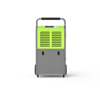 Déshumidificateur industriel pour serre 60L/jour, silencieux 45dBA, dégivrage automatique, humidité réglable 10%-90%, écran intelligent SPCC, avec roues