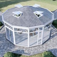 Kit de véranda en aluminium et verre trempé, toit triangulaire, design européen, pour villa, utilisation en extérieur