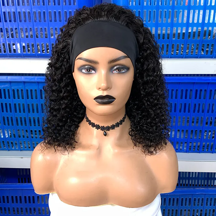 Headband Scarf Wig Spanish Wave Human Hair Wig No plucking wigs for women No Glue No Sew In More hairstyles Available