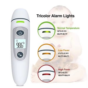 เครื่องวัดอุณหภูมิหน้าผากและหู FC-IR100 จอแสดงผลดิจิตอล LCD อินฟราเรดแบบคู่ ระบบวัดอุณหภูมิระดับทางการแพทย์ - Product Image 4