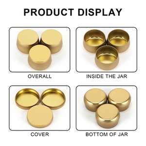 4oz 8oz Black Gold White Candle <strong>Tins</strong> with Lids Bulk Empty Round Metal Jars <strong>for</strong> Candle Making, Cosmetics, Food &amp; Jewelry Storage - Product Image 2