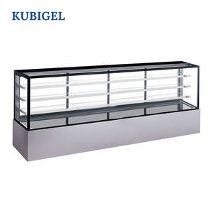 Nuevo escaparate de panadería comercial de 2,4 M de largo, nevera de repostería de 4 capas para exhibición de dulces, Enfriador de pasteles de una sola temperatura de 2,4 M de largo - Product Image 1