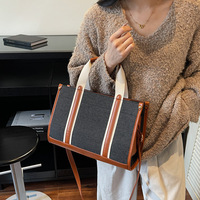 Sac fourre-tout en jean de luxe grande capacité pour femme, sac à bandoulière haut de gamme, style mode, fermeture éclair et fermoir, toutes saisons, usage quotidien