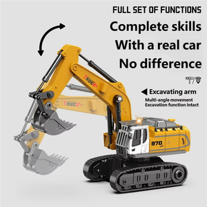 Telecomando per Carrello Elevatore in Scala 1:64, Camion Ribaltabile a Proporzioni Reali, Mini Escavatore in Lega a <span class=keywords><strong>Velocità</strong></span> Variabile - Product Image 3