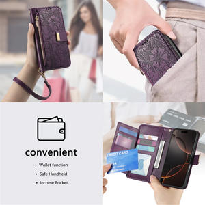 Étui de téléphone multifonctionnel à bandoulière pour fille femme, sac de téléphone portable avec porte-cartes pour téléphones Iphone <span class=keywords><strong>Samsung</strong></span> - Product Image 4