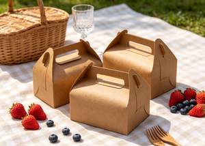 Papier kraft épais de haute qualité, écologique, multi-tailles, découpé, plié, avec poignée intégrée, sans colle, carton robuste - Product Image 4