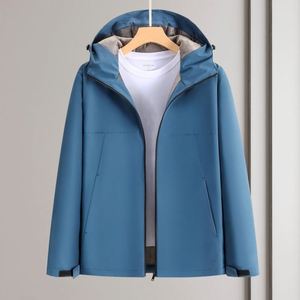 Custom Unisex Thick Softshell Rain Polyester Breathable Outdoor Business Windbreaker Coat Windproof Men's Tactical <b>Jacket</b> - Product Image 3