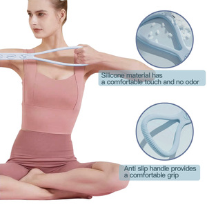 Logo personnalisé jeu de bandes de résistance en silicone pour exercices de yoga bandes élastiques de résistance <span class=keywords><strong>fitness</strong></span> <span class=keywords><strong>avec</strong></span> poignées - Product Image 3