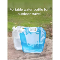 Sac de stockage d'eau de grande capacité pour l'extérieur, sac d'eau pliable portable, adapté à la randonnée, aux voyages, au camping, seau à eau en plastique