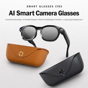 Gafas inteligentes CY03 Max al por mayor con estuche de carga, cámara de 800W, lentes intercambiables, reducción de ruido ENC y gafas de sol con IA - Product Image 6