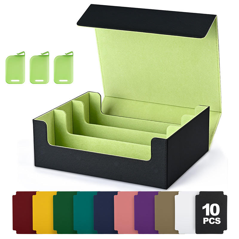 Noir et vert clair - 10 cartes de couleurs - 3 intercalaires