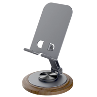 Support de téléphone portable en bois massif à rotation 360°, très vendu °   Support de bureau rotatif et pliable pour regarder des séries et des émissions en direct