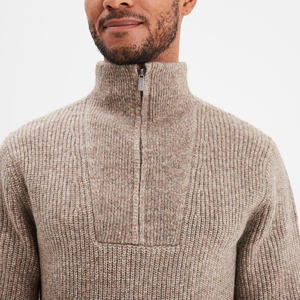 Suéter de Hombre con Cuello Camionero Acanalado, Transpirable, con Cierre de Cremallera, Hilos de Calidad para un Uso Duradero y una Forma Consistente - Product Image 4