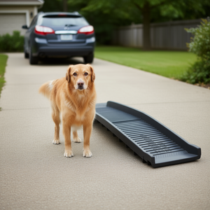Rampa Plegable para Perros de Polipropileno Negro, Tamaño Mediano, Fácil de Usar para el Acceso de Mascotas al Vehículo - Product Image 2