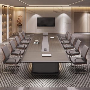 Bàn hội nghị hiện đại cho khách sạn trường học nội thất văn phòng sang trọng đơn giản bằng Gỗ mật độ cao Bảng tổng hợp dễ dàng sơn - Product Image 3