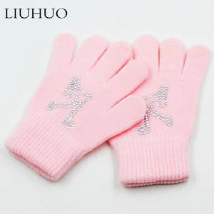LIUHUO-vêtements d'hiver en maille pour filles, antidérapantes, à la mode, perçage à chaud, chaud, épais, chaud, fitness, complet doigt - Product Image 2