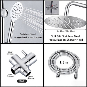<span class=keywords><strong>Robinet</strong></span> de douche séparé moderne en laiton de haute qualité, ensemble de <span class=keywords><strong>colonne</strong></span> de douche en chrome noir pour salle de bain baignoire accessoires de système de douche - Product Image 3