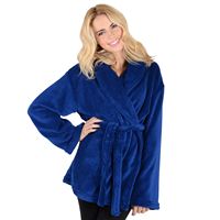 Peignoir court thermique de luxe pour femmes Mini peignoir en flanelle épaisse pour l'automne et le printemps hiver Peignoir épaississant