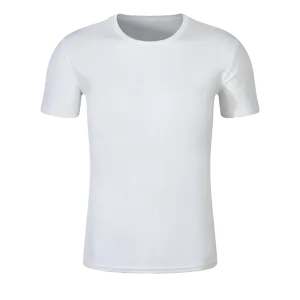 Tripulação seca rápida dos homens pescoço manga curta poliéster T-shirt com direto para o vestuário impressão estilo personalizado homens manga curta