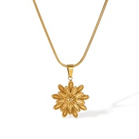 Usine directe femmes Double couche marguerite collier plaqué or fleur conception tout match Imitation perle bijoux en acier inoxydable