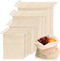 Fabrieks prijs herbruikbare modieuze katoenen mesh boodschappentassen duurzame netten boodschappentassen draagbare groente- & fruit opbergtassen