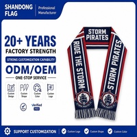 Écharpe de supporter personnalisée en polyester, imprimée par transfert thermique haute définition, pour événements sportifs