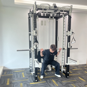 Máquina Smith Comercial de Alta Resistencia con Cable Crossover, Torre de Gimnasio Funcional Todo en Uno Profesional con Doble Pila de Pesas de 140 kg - Product Image 3
