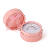 Petit mini-emballage en carton de cylindre de ruban de noeud papillon ovale rond boîte à bijoux cadeau