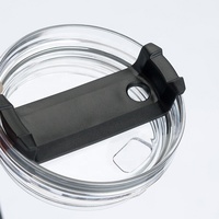 Beauchy gobelet de voyage personnalisé en acier inoxydable, isolé sous vide, avec poignée et paille, 40 oz