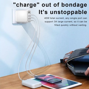 Nhà Máy Bán buôn USB C khối 40W 4 cổng tường cắm nhanh chóng sạc khối PD + QC Multiport <span class=keywords><strong>Power</strong></span> Adapter USB C Sạc Loại C - Product Image 4
