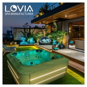 อ่างอาบน้ำอะคริลิคสำหรับสปาเพื่อผ่อนคลายกลางแจ้งหรูหรา6คนอ่างอาบน้ำขนาดเล็กผลิตในประเทศจีน - Product Image 1